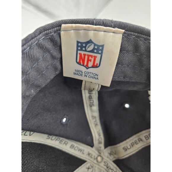 Super Bowl XLV NFL Strapback Hat Black Adjustable Embroidered Cap - Picture 5 of 5